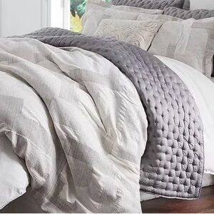 SOUTHERN LIVING SULLIVAN COTTON BEIGE KING COMFORTER 5 Pc SET.